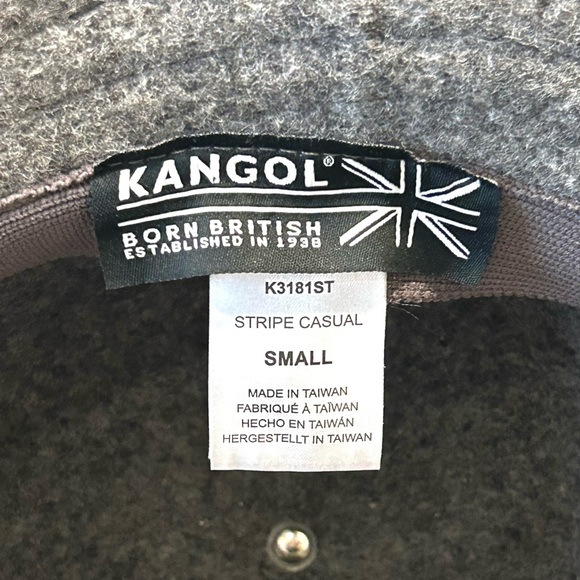 NWOT Kangol Stripe Casual Hat Color Flannel/Off White - Picture 9 of 10